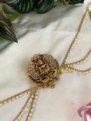 Lakshmi Jada Bun Billai with Maatil -Bridal Bun Jada Billai -Green Red -G9776