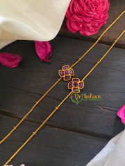 Premium Stone Pendant Anklets -Red -G8988