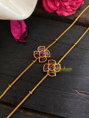 Premium Stone Pendant Anklets -Red -G8988