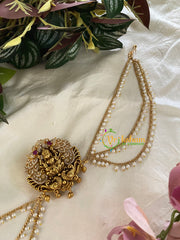 Lakshmi Jada Bun Billai with Maatil -Bridal Bun Jada Billai -Green Red -G9776