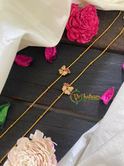 Premium Stone Pendant Anklets-Red Green White- Flower  -G8991