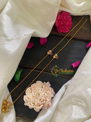 Premium Stone Pendant Anklets-White Red Green -Tri Petal -G8992