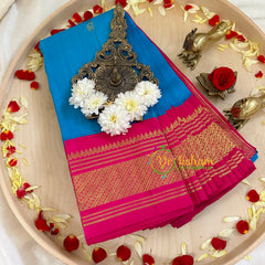 Sky Blue Thiribhuvanam Silk Saree -Pure Silk -VS1283