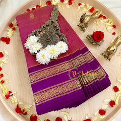 Mauve Taupe Pink Thiribhuvanam Silk Saree -Pure Silk -VS1284