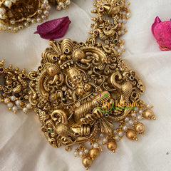 Premium Peacock Lakshmi Temple Neckpiece-G4537