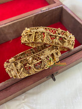 Antique Gold Bridal Openable Kada Bangles-Bride Procession Bangles-G7856