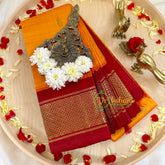 Mango Yellow Thiribhuvanam Silk Saree -Pure Silk -VS1287