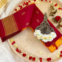 Mango Yellow Thiribhuvanam Silk Saree -Pure Silk -VS1287