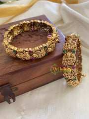 Antique Gold Bridal Lakshmi Bangles-Temple Bangles-G7859