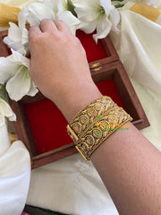 Antique Gold Bridal Bangles- Lakshmi Coin Bangles -G7855