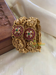 Antique Gold Bridal Bangles-Peacock-G7857