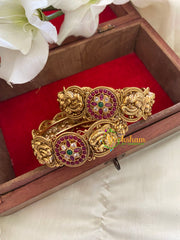 Antique Gold Bridal Bangles-Peacock-G7857