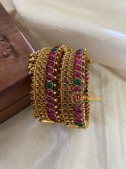 Antique Gold Bridal Bangles-Tilak-G7858