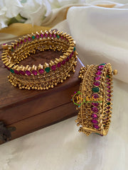Antique Gold Bridal Bangles-Tilak-G7858