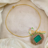 Sea Green AD Stone Pendant Hasli Choker -G10689