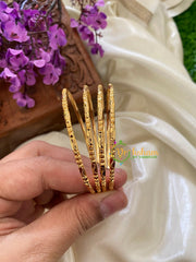 Embossed Daily Wear Thin Bangles -G2902