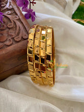 Gold Look Alike Daily Wear Bangles-Rectangle-G2908