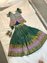 Grey Green Indian Traditional Girls Lehenga-VS1432