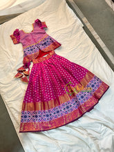 Pink with Violet Indian Traditional Girls Lehenga-VS1421