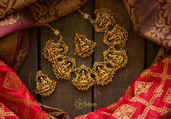 Saptha Lakshmi Neckpiece - Golden Beads-G220