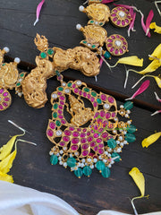 Royal Jadau Kundan Lakshmi Coin Neckpiece-J597