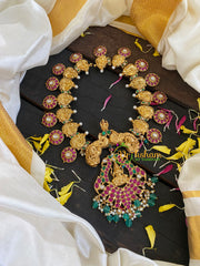 Royal Jadau Kundan Lakshmi Coin Neckpiece-J597