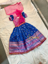 Pink Blue Indian Traditional Dress for Girls- Girls Gown -VS1242