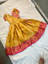Yellow with Red Indian Traditional Dress for Girls- Girls Gown -VS1237
