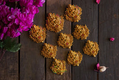 Lakshmi Jadabillai with golden beads-G556