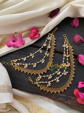 Red Green AD Stone 3 Layered maatil-Ear Chain-G4649