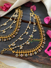 CZ Stone 3 Layered Floral maatil -G4652