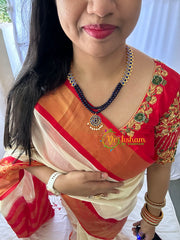 Traditional Kemp Bead Neckpiece- Blue -G7168