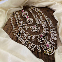 Red American Diamond Layered Haram-G10838