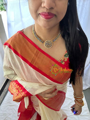 Traditional Kemp Neckpiece with Suryan Pendant-BLUE-G7197