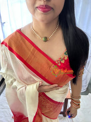 Kemp Rudraaksh Pendant Pearl Neckpiece - Green-G7156