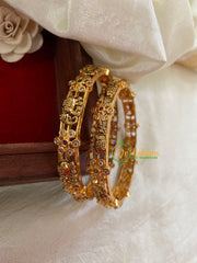 Premium AD Stone Bridal Bangle-Elephants-G9795
