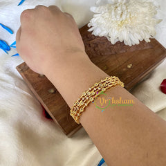 Premium AD Stone Bangles -White-G6828