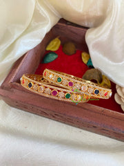 Premium Navarathna AD Stone Bridal Bangle-G9814