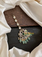 Green Victorian Diamond Maang Tikka -VV080