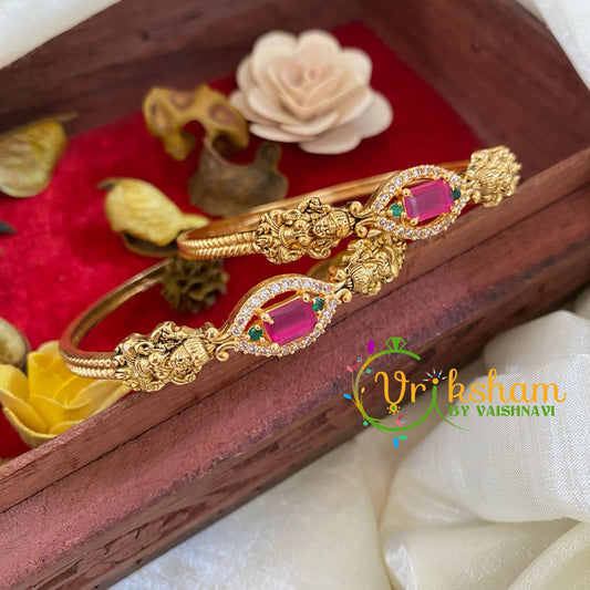Premium Victorian Diamond Bangles-Pink-VV923