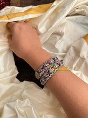 Premium Red Victorian Diamond Bridal Bangles-VV146