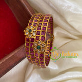 Premium Gold Polished Dual Layer with Center Flower -G9835