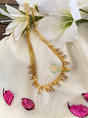 White AD Stone Gold Like Chain Neckpiece-G5730
