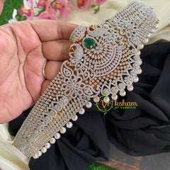 Pemium American Diamond Bridal Hipbelt-Green-G5750