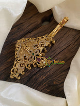 Premium Gold AD Stone Lakshmi Temple Hair Clip -H625