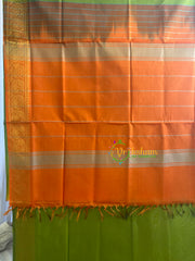 Parrot Green Chinnalampattu Saree-VS569