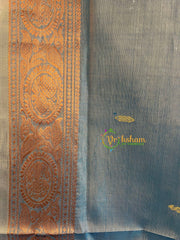 Steel Blue Grey Chinnalampattu Saree-VS575