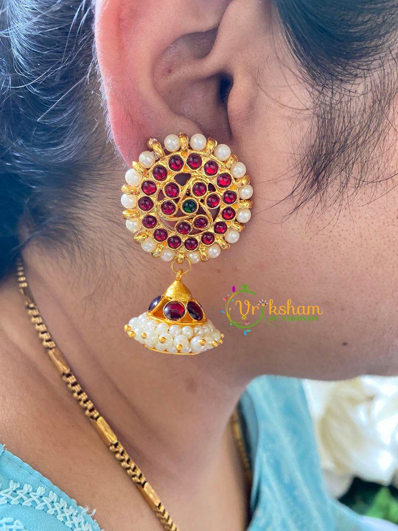 Kemp Stone Antique Kemp Jhumka Beautiful Antique Kemp Jhumka