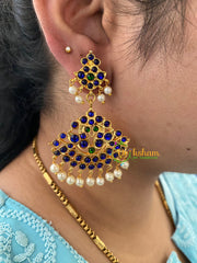 Traditional Kemp Earrings- Blue Green-G6851