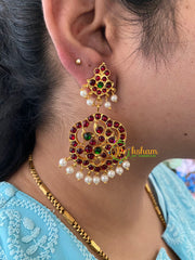 Traditional Kemp Earrings- Red Green-G6852